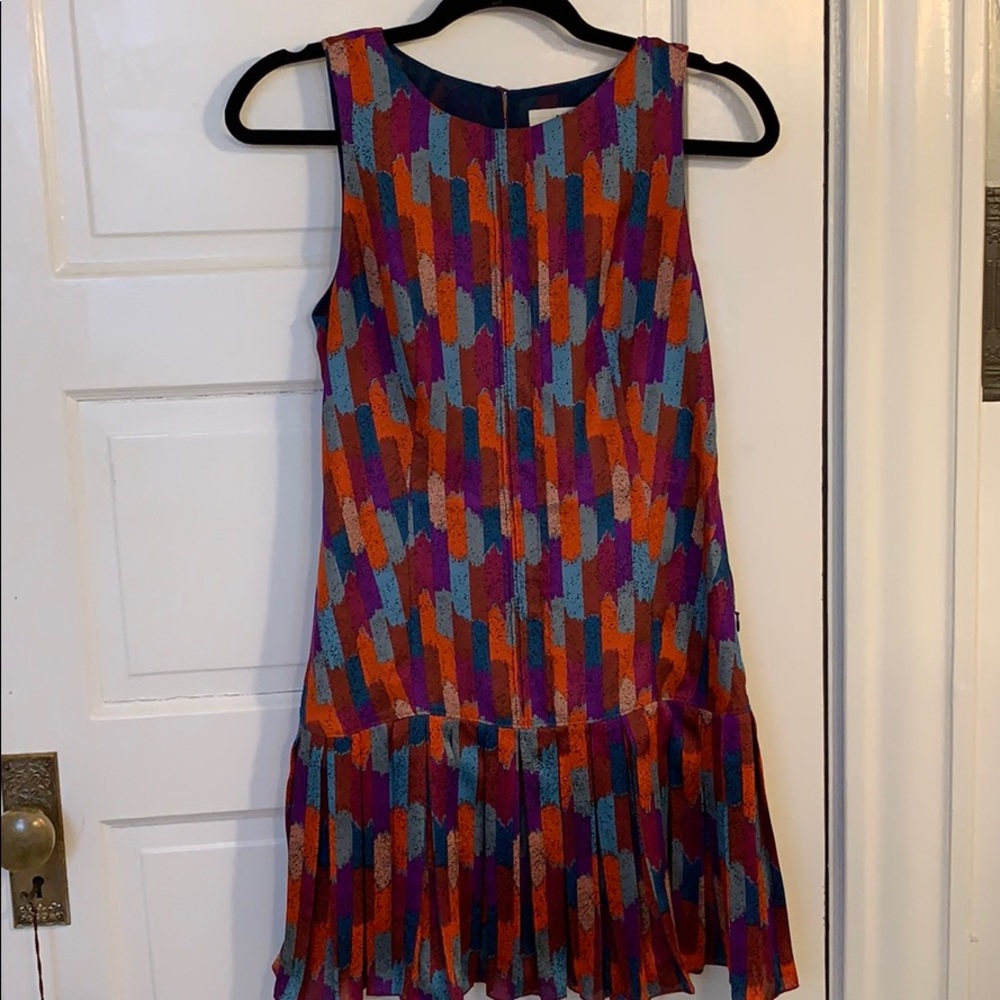 Fossil multicolor pleated hem dress